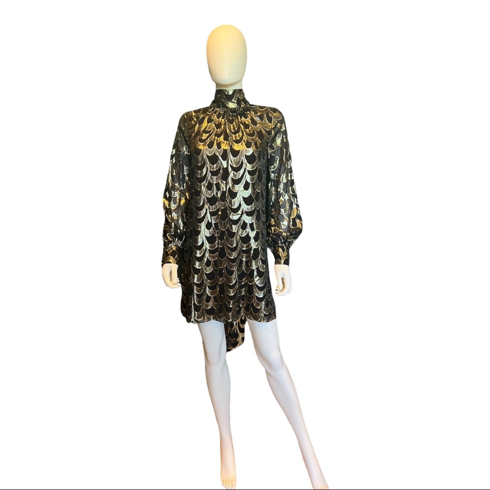 Milly Sherie Metallic Dress size 4 worn once!